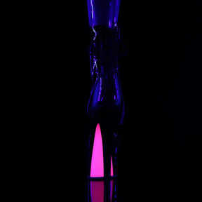 SKY-1018TT Black & Pink Calf High Peep Toe Boots