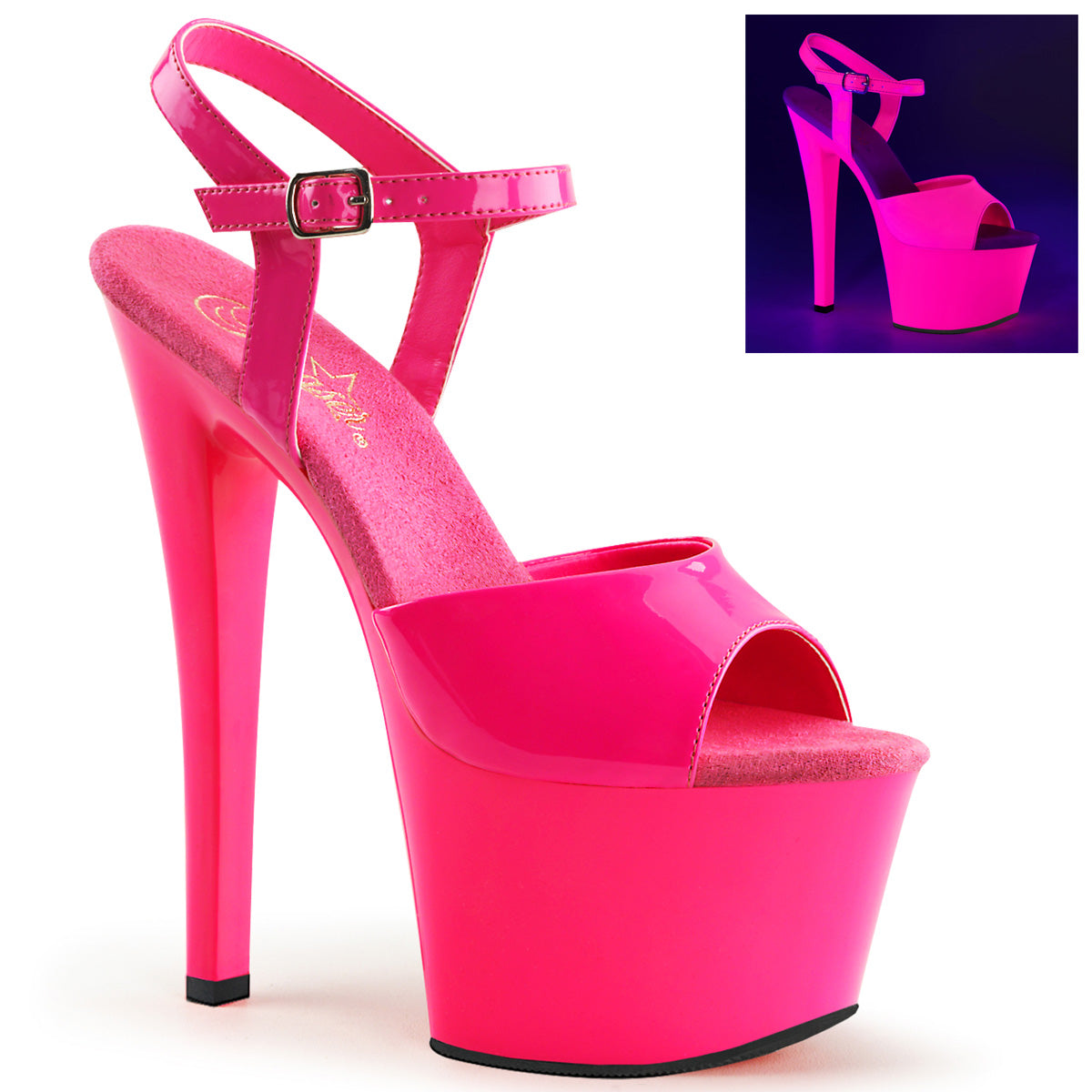 SKY-309UV Neon Pink Heels