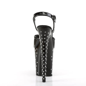 STARDUST-809 Black Ankle Peep Toe High Heel