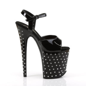 STARDUST-809 Black Ankle Peep Toe High Heel