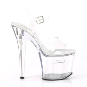 TIPJAR-708RAD Clear Ankle Peep Toe High Heel