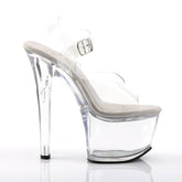 TREASURE-708 Clear Ankle Peep Toe High Heel