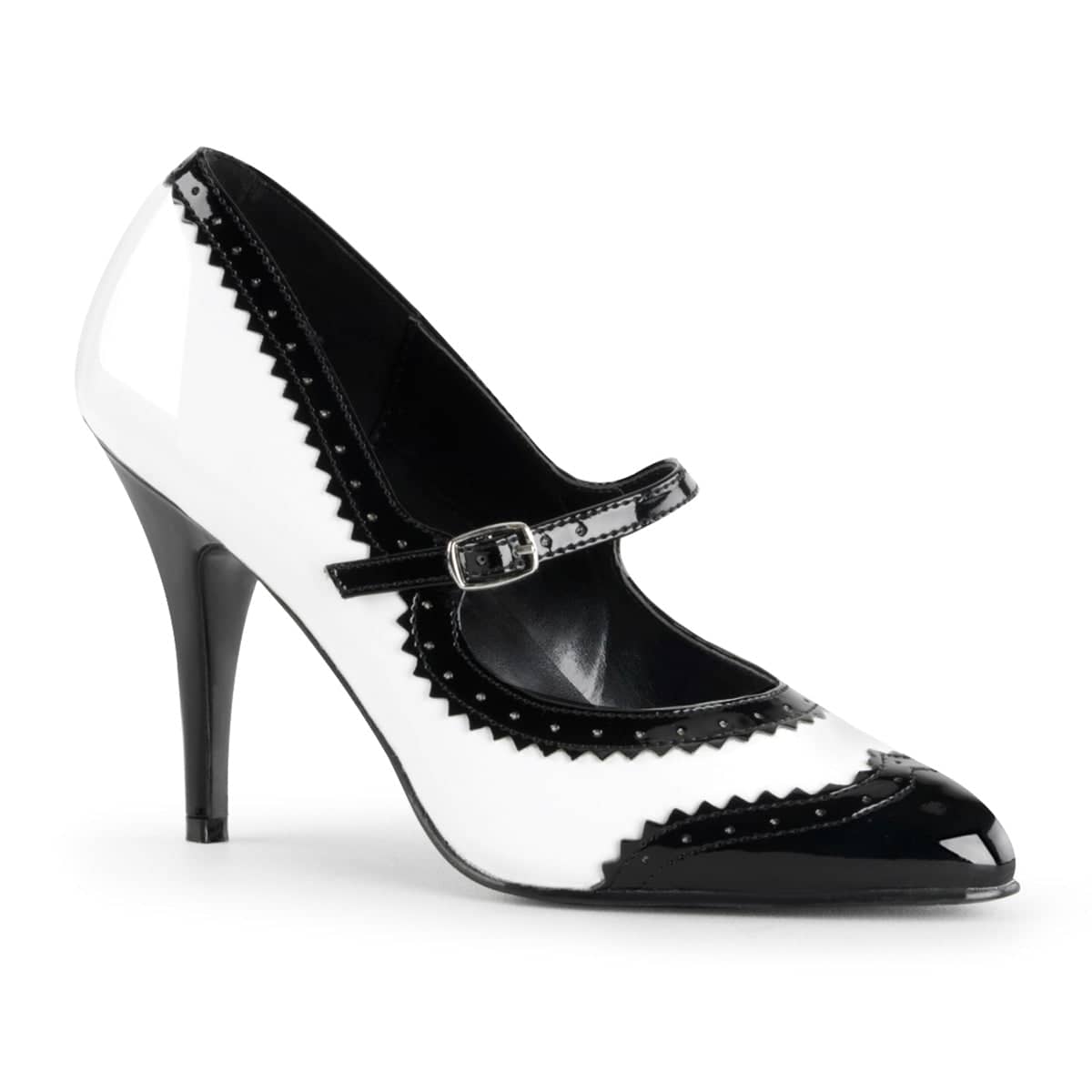 VANITY-442 Black & White Pumps High Heel